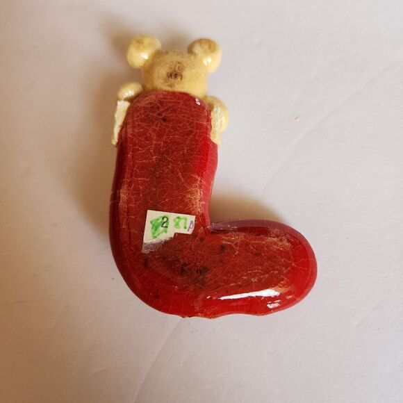 Telluride Bread Dough Christmas Ornament Stocking with Bear - Picture 3 of 4